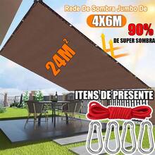 90% Shade Cloth For Garage And Pool, UV Protection And Quick Installation - Coffee Brown - View 16