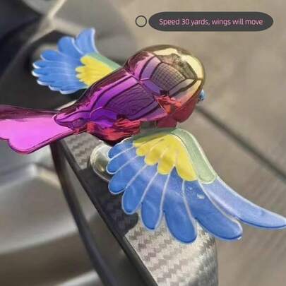 3D Decorative Flying Birds, Movable Wings Stress Relief Creative Decor, Wind-Powered Suitable For Car, Motorcycle, Electric Vehicle, Car Rearview Mirror, Decorative