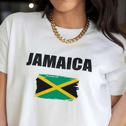 Camiseta de viaje para mujer Jamaica C Omfort Colors Girls Trip Shirts Y2K Clothes Travel T-Shirt, camiseta informal de algodón puro grueso con cuello redondo de 220 g para mujer (1 pieza) (2).*J*PG220G C-AmiS-eta de aL-Godón para hombre de 220 g iD-eal para usar debA-Jo de una sudadera. AdecuA-DA para todas las perS-onas, ya sean MUJER O HOMBRE Tejido duradero de alta C-Alidad apto para todas las oC-Asiones, suave al tacto pero duradero. Tops transpirables. Conjuntos de otoño para mujer. Conjuntos de vaC-Aciones para mujer. Disfraz de Halloween para mujer.