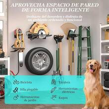 2 Piezas colgador para pared de cochera,ganchos para garaje de alta resistencia,ganchos de cochera de pared con tornillos,óxido,Antideslizantes y con Gran Capacidad de Carga,para artículos voluminosos - 2 - Ver 10
