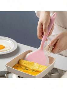 1 Piece Random Color Silicone Household High Temperature Resistant Colorful Silicone Spatula Non-Stick Baking Cooking Tools Dishwasher Kitchen Supplies For Friends And Mothers - Random Color - View 4