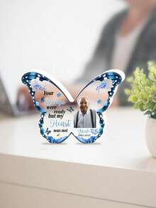 Custom Photo Your Wings Were Ready But My Heart Was Not - Memorial Personalized Custom Acrylic Plaque - Sympathy Gift For Family Members-18styles, Personalized Memorial Plaque - Sympathy Gift - Bereavement Gifts For Loss Of Loved One - Multicolor - View 6