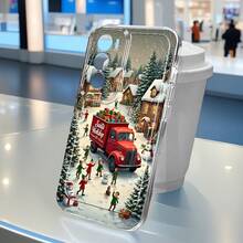 Funda de Teléfono de Elfo de la Ciudad de Navidad y Camión de Regalos para Oppo A3 A3 Pro A3X A16 A17K A18 A38 A40 A55 A57 A57S A58 A60 A76 A77S A78 A79 A80 5G A95 A98 Reno 5 8T 10 11 Pro 12 13F Funda de Teléfono Transparente de Caricatura a Prueba de Golpes Cobertura Completa TPU Funda Protectora Simple de Moda Personalizada Creativa - Colores mixtos - Ver 2