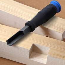 Right Angle Chisel Chrome Vanadium Steel TPR Handle Square Corner Chisel For Woodworking Slotting Cutting - 黑色 - 查看 1