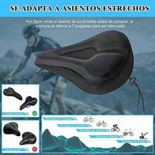 Funda para Asiento de Bicicleta - Cojn de Gel para Asiento de Bicicleta Suave, Universal Pelotn, Exterior, Interior Unisex - 2 - Ver 1