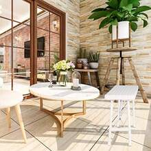 Relaxdays Panchina Pieghevole Set Da 2 Panche Da Birreria Terrazza E Giardino Plastica HLP 42 X 100 X 25 Cm Bianco