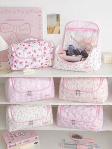 1 Túi đựng đồ du lịch họa tiết bướm và hoa, Túi đựng máy sấy tóc cỡ lớn màu hồng có lớp đệm, Túi du lịch chống bụi, Phù hợp với tất cả các dụng cụ và phụ kiện tạo kiểu tóc đa năng, Túi đựng đồ bằng cotton có tay cầm, Thích hợp sử dụng tại nhà, khi đi du lịch, nghỉ lễ và đi học, Vật dụng cần thiết cho phòng ngủ, Quà tặng cho phù dâu, Quà tặng cho mẹ, Quà sinh nhật, Quà năm mới, Quà Giáng sinh, Quà Valentine - Nhiều màu - Xem 2