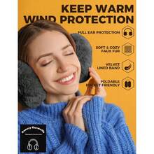 Ear Muffs Winter Women Men Soft Earmuffs Cute Ear Covers Cold Weather Fluffy Ear Warmers Headband Winter Accessories,26339493 - 黑色 - 查看 5