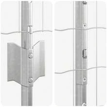 vidaXL Recinzione con pali in acciaio argento 1,2 x 10 m - Argento - Visualizzare 9