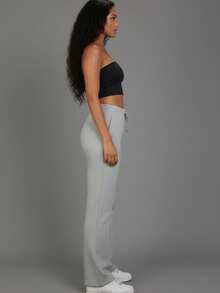 Women's Casual Long Straight Leg Sweatpants With Drawstring And Pockets For Everyday Comfort - 希瑟.格雷 - 查看 2
