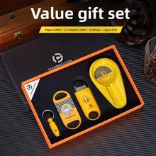 4pcs Cigar Cutter Set - Stainless Steel Sharp Blades, V-Shaped Cutter, Straight Cutter, Cigar Punch, High-End Gift Set, Business Gift, Cigar Accessories - Stylish  Tool Set - View 12