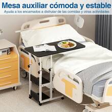 Mesas De Reunión Mesas Cuidadaos Altura Ajustable Con Ruedas Mesa Para Laptop Con Ruedas Y De Altura Ajustable 60cm Mesa De Centro Mesas Cuidadaos Altura Ajustable Con Ruedas Mesas Para Jardín Mesa Lateral Altura Ajustable Con Ruedas - Negro - Ver 7