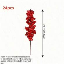 20 件鲜艳的红色人造浆果，用于圣诞树装饰 - DIY 节日装饰配件、客厅装饰 - 彩色 - 查看 17