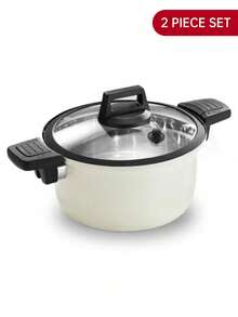 2-10pcs/Set Non-Stick Aluminum Cookware Set With Lids, Multi-Function Kitchen Pots And Pans, Suitable For Gas Stove And Induction Cooktop - Multicolor - View 21