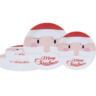 20/10pcs Disposable Plates, Including 7-Inch And 9-Inch Paper Plates, Suitable For Holiday Themed Parties, Daily Gatherings, Clubs, Tea Parties, Picnics, And Outdoor Outings. Kitchen And Restaurant Decoration, Party Supplies, Paper Plates, Dining Plates, Festive Atmosphere, Surprise Parties, Birthday Decorations