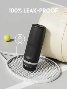 Meoky Cốc giữ nhiệt 26 oz có ống hút – Bình nước bằng thép không gỉ, Nắp chống rò rỉ chỉ cần nhấn để mở, Cốc cà phê hai lớp giữ lạnh 24 giờ, Phù hợp với giá để cốc trên ô tô, Cốc du lịch có thể tái sử dụng cho phòng tập thể dục, trường học và du lịch - màu đen - Xem 5