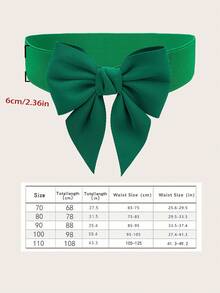 1 Stück Damen Schleife Elastischer Taillengürtel, Lässig Kleid Accessoire - Grün - Übersicht 9