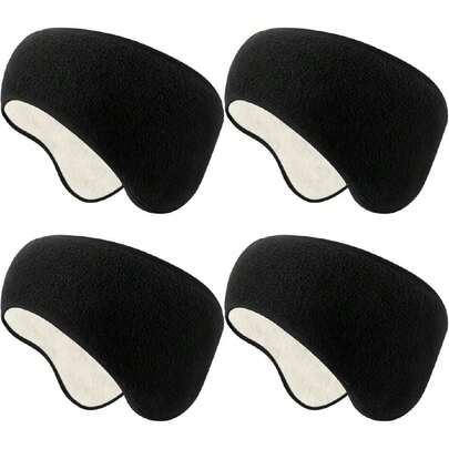 4 Pack Winter Double-Layer Fuzzy Ear Warmers Headband Soundproof Earmuffs For Sleeping Side Sleepers Lined Ear Muffs For Men Women In Cold Weather For Ski Running Cycling Workout,26340211