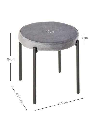 Pack Of Stackable Tables Chairs Kitchen Grijs Upholstered Seats Dining Room 41.5 46 Cm view 6