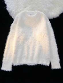 Oversized Dropped Shoulder Mohair Blend Sweater