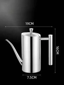 700/500毫升 304不锈钢圆形橄榄油锅，带壶嘴和把手，防漏食用油容器，防锈创意调味罐，适用于烹饪和烘焙，不含PVC - 彩色 - 查看 6