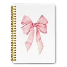 LiTiu Pink Cute Coquette Preppy Spiral Journaling Notebook Aesthetic Notebook for School Teen Girls Women Trendy Funky Hardcover Spiral Campus Notebooks 80 Sheets 5.8x8.3 - como en la foto - Ver 1