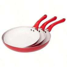 Sartén Utensilios De Cocina Planos Para Cocinar A Diario,Sartén Antiadherente De 20cm/24cm/28cmPulgadas Para Sopa - Rojo - Ver 2