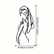 1 Máy Tính Hiện Đại Đường Sắt Nghệ Thuật Trang Trí Tường-Hình Bóng Thời Con Gái-Sử Dụng Trong Nhà/Ngoài Trời-Hoàn Hảo Để Cải Thiện Ngôi Nhà - màu đen - Xem 11