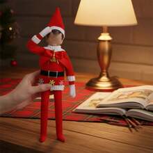 30厘米书架娃娃针织毛衣套装，俏皮可爱，适合派对、节日装饰、摄影道具、书架装饰配件、圣诞树挂饰、必备圣诞礼物、生日派对装饰、酒瓶装饰、家居聚会装饰