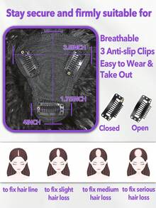 T-Shaped Human Hair Topper Wig Clip-In With Bangs - Water Wave Texture (Curly/Wavy) For Women, Natural-Looking Hair Extensions For Volume & Instantly, Daily Use, Suits All Beige Tones & Scalp Types (No Glue/Lace) 8-10 Inch Natural Black & Light Brown