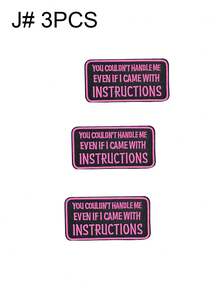 3/6/12 Stück rosa englische Buchstaben Serie gestickte Aufnäher, süßes Cartoon Mädchen Muster, Polyestermaterial, Abzeichen Aufkleber, zum Aufbügeln auf Kleidung, Nähzubehör, geeignet für Rucksäcke, Jeans, Jacken, T-Shirts, Hüte, Kleider usw.