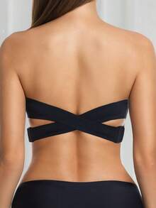 3pcs Fashionable Bandeau Bras, Seamless Backless Bras - Multicolor - View 2