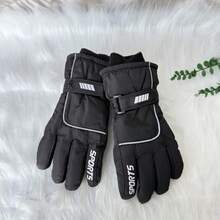 女士滑雪手套，户外休闲加厚防风保暖触屏防滑抓绒手套 - A - 查看 12