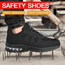 1 双全新正品男/女钢头鞋，防砸、防刺、防滑、轻便、隔热、厚底、软底、四季皆宜 - 黑色 - 查看 1