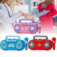 Popular Singing Machine, Educational Musical Toy For Boys & Girls, Youngsters' Karaoke Machine With Lights, Indoor/Outdoor Fun, A Great Gift For Birthdays, Holidays, Christmas, Thanksgiving, Halloween And Parties, Durable ABS Material In Red, Blue - Multicolor - View 5