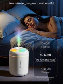 1 Pc Mini Car Humidifier, 180ml Capacity, USB Power Supply, Two Colors Black And White Optional, With Cold Fog And Luminous Atmosphere Light Humidifier,Car Air Freshener, 6 Kinds Of Aromatic Essential Oils Optional - Black and White - View 9