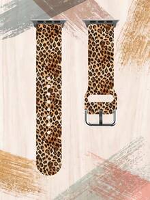 1pc Minimalist Leopard Print TPU Watch Band Compatible With 38/40/41/42/44/45/49mm Ultra/SE/9/10/8/7/6/5/4/3/2/1 - Multicolor - View 1