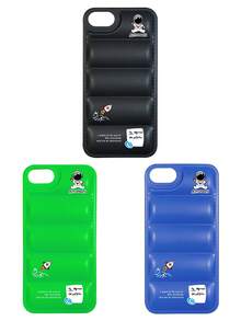 3 piezas Funda de teléfono acolchada minimalista de astronauta en 3D, compatible con iPhone, 17 Pro Max, cubiertas de funda de teléfono, funda de teléfono linda, compatible con iPhone 13/14/15/16/16 Plus/16 Pro Max - Multicolor - Ver 18