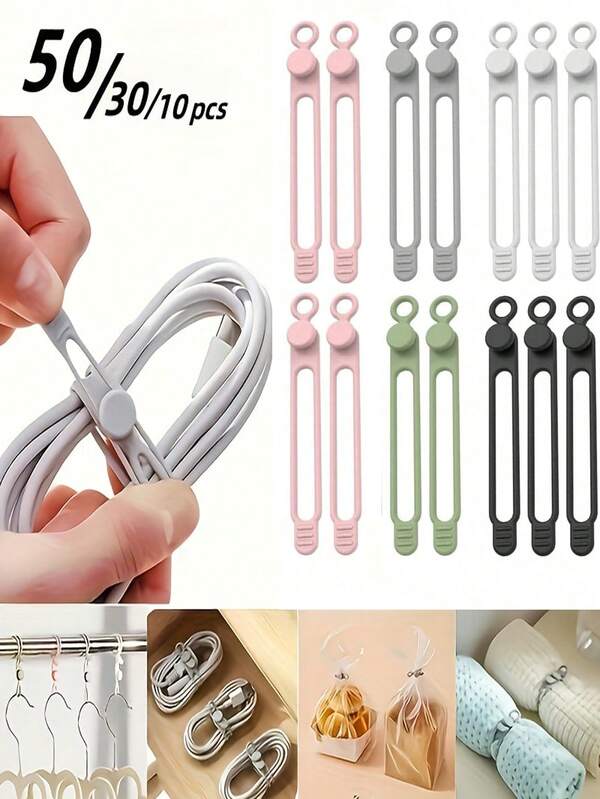 20 Stücke Datenkabel Organizer, Aufgerüstete Silikon Kabelklemmen Kabelmanagement Organizer, 4.17 Inch wiederverwendbare Kabel Organizer, bunte Kabel Organizer für Kabel, Silikon Kabelklemmen, wiederverwendbare Mehrfarbige elastische Kabel Organizer und Bündel für Kopfhörer, Ladegeräte, Mäuse, Audio- und USB-Kabel, Reise Kabel Aufbewahrung (Mehrfarbig Mix und Match)