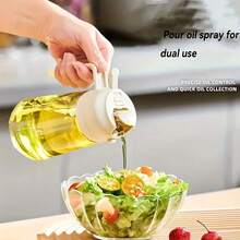 1 Glass Spray Bottle, Kitchen Fuel Bottle, 2-In-1 Olive Oil Master And Fuel Dispenser, Spray Bottle For Cooking, Kitchen, Barbecue, Salad, Baking, 470ml/15.8oz