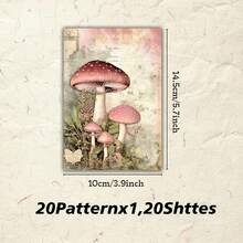 20 بطاقة بريدية قابلة للكتابة بموضوع الفطر العتيق، بطاقات رسائل إبداعية بأسلوب قصص الخيال الجميلة، مواد لتزيين الألبومات، بطاقات بريدية مع رسومات نباتية أنيقة، بطاقات زخرفية مصنوعة يدويًا، بطاقات تهنئة شخصية مكتوبة باليد، بطاقات بريدية مع رسومات فطر حالمة - أطقم - مشاهدة 6