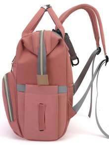 New Stylish Large Capacity Mommy Bag, Portable Multi-Pocket Design, Versatile Tote Backpack Suitable For Various Occasions, Fashion Women Shoulder Bag - Multicolor - View 6