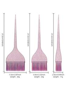 3件套染发刷、染发刷、梳子套装 - 专业美发沙龙专用染发、漂白、挑染工具 - 彩色 - 查看 13