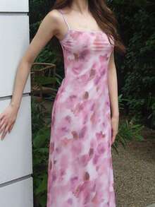 Onicee 女士时尚性感印花修身吊带裙，秋季款