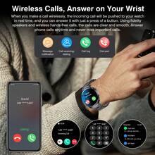 Smartwatch con llamadas/marcación inalámbrica, múltiples recordatorios de aplicaciones, adecuado para hombres y mujeres, reloj deportivo, fondo de pantalla personalizable, control de música, compatible con iOS/Android - Multicolor - Ver 2