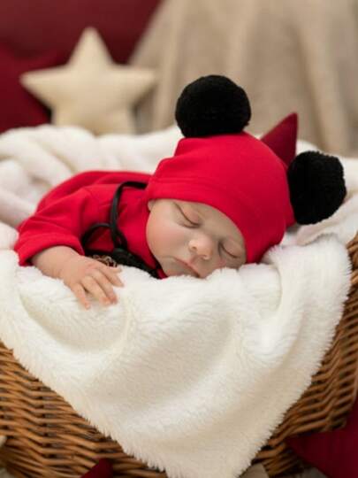 18英寸仿真重生女婴娃娃，手工彩绘硅胶乙烯基材质，可水洗，适合作为家庭礼物、DIY礼物或收藏娃娃玩具