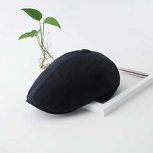 Summer Knitted Thin Beret Hat Polyester Newsboy Cap Unisex Vintage Flat Ivy Breathable