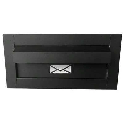 Caixa De Correio Para Muro Parede De Embutir Moderna Em Aço Caixinha Com Aba 14cm De Profundidade Cartas Correspondência