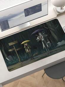 Gothic Anime 15.75*31.5in Mouse Pad – Dark Style Print Desk Mat For Edgy Anime Fans, - White - View 2