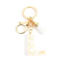 独特字母钥匙扣，龙虾扣，易于打开，小巧便携，节日/生日礼物，男女通用包包/汽车钥匙扣 - 彩色 - 查看 28